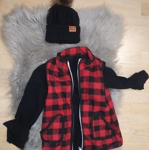 2 Piece Outfit With Black Bell Sleeve Shirt